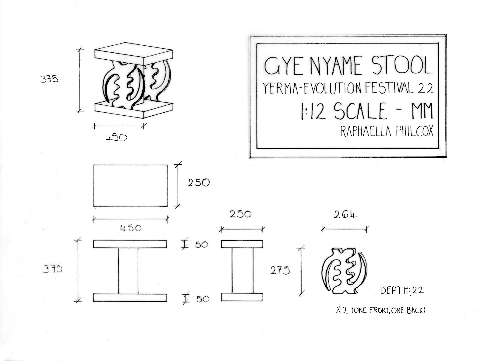 Hand Drafted Technical Drawing