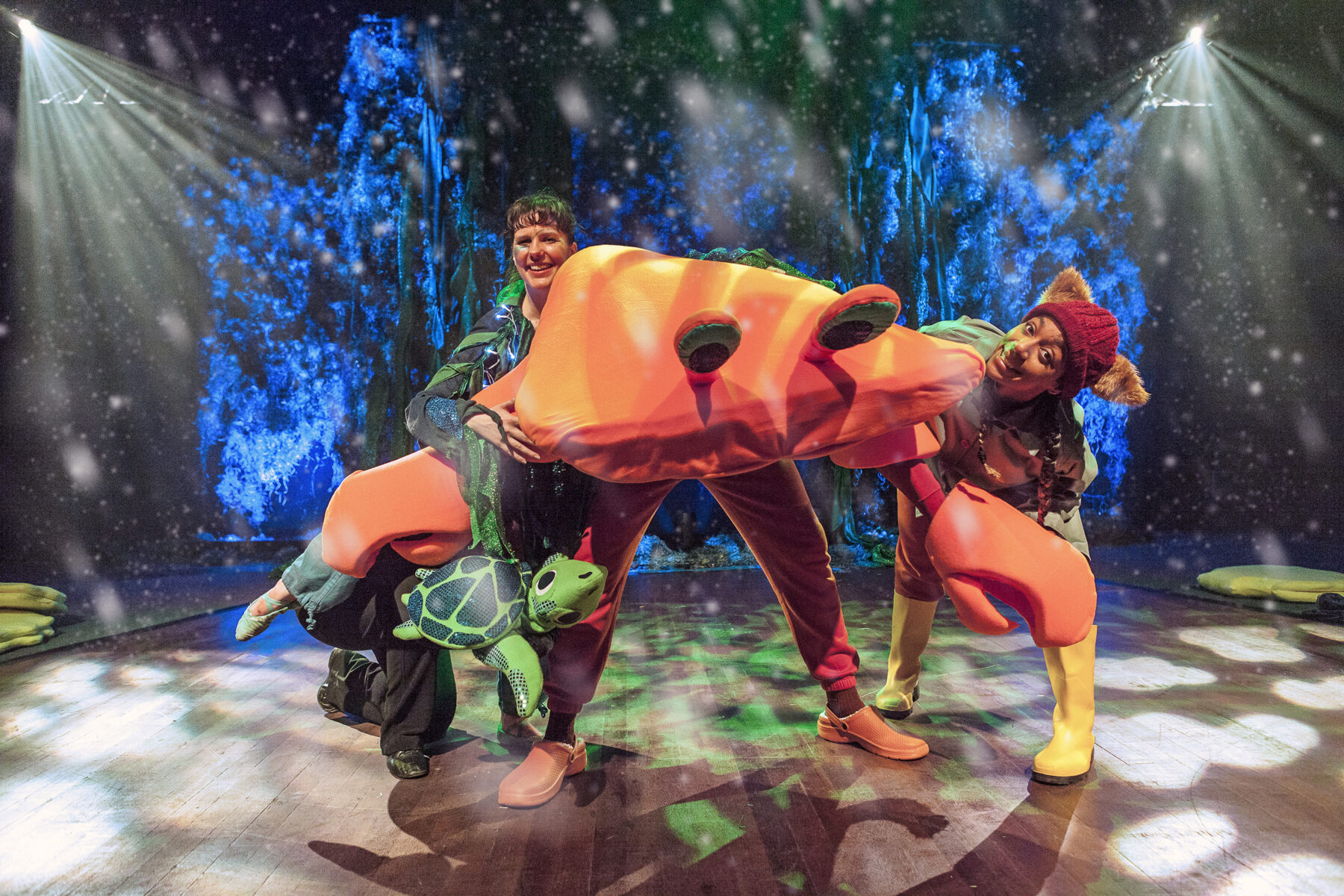 Underwater cavern scene