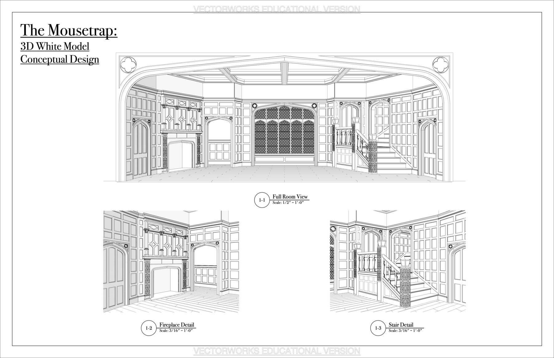 3D Vectorworks for The Mousetrap