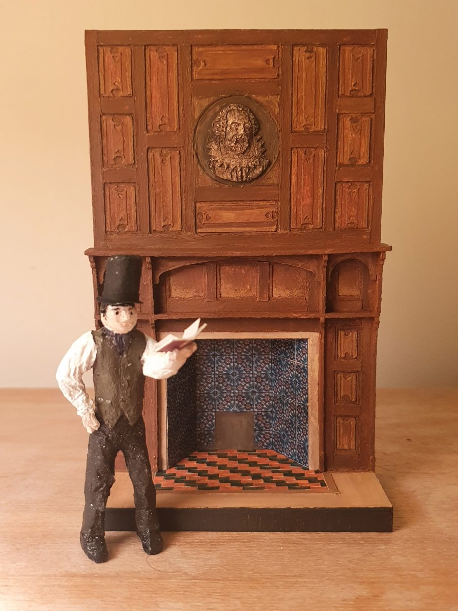 Scale Model of RSC Swan Theatre bar Fireplace - Made by Lucy Fowler