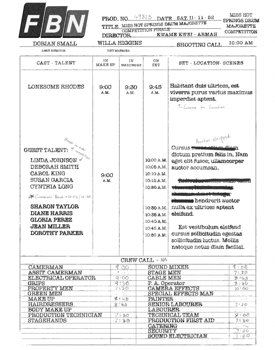 A Face In The Crowd - Graphic Props